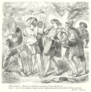A veronai két úr (metszet) alkotó: Henry Courtney (after) Selous