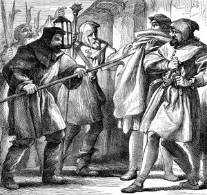 Jelenet Shakespeare Sok háborgás a semmiről című művéből, 1870