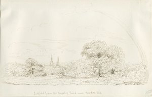Lichfield - North View (távoli): tollrajz, nd [1788-1855] (rajz)