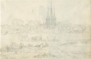 Lichfield katedrális – Keleti nézet: toll- és tusrajz, 1820. június 20. (rajz)