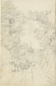 Lichfield katedrális – délkeleti nézet alkotó: Henry Curzon Allport