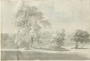 Shenstone – Little Aston Hall: toll és mosó rajz, nd [1788-1855] (rajz)