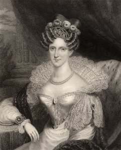 Adelaide szász-coburgi meiningeni hercegnő, H. R. Cook metszete (fl. 1813-47), a National Portrait Gallery IV. kötetéből, megjelent 1835 körül