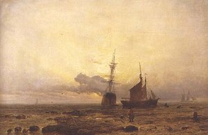 Tengerparti jelenet, este alkotó: Henry Dawson