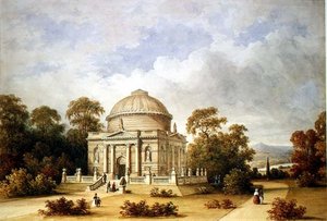 A Hamilton-mauzóleum terve (akvarell) alkotó: Henry Edmund Goodridge