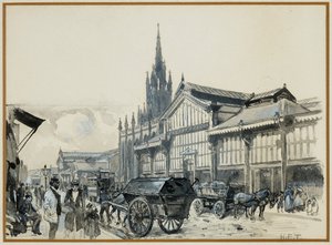 Campfield piac és a Szent Máté-templom alkotó: Henry Edward Tidmarsh