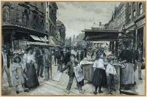 The Old Market Place alkotó: Henry Edward Tidmarsh