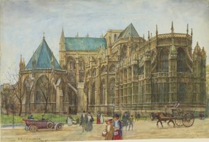 A Westminster apátság VII. Henrik kápolnájának látképe, 1913 (wc, papír) alkotó: Henry Edward Tidmarsh