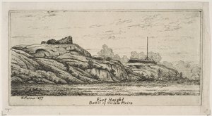 Fort Haight Harlem Plains-i csata a Régi New York-i jelenetekből, 1877.
