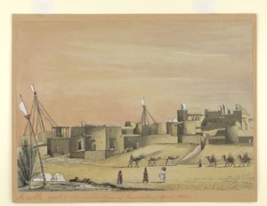 Kurachee (Karachi) szülővárosának része, 1851. április (akvarell papíron)