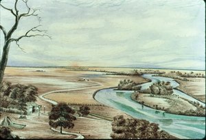 Taverna az Illinois folyón, 1842 (wc papíron)