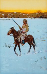 A vadászatból visszatérő indián, 1912