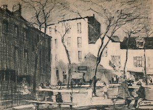 La Place Du Tertre Egy érintetlen falu tere, 1927, 1927