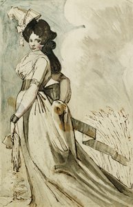 Sétáló hölgy, alkotó: Johann Heinrich Füssli