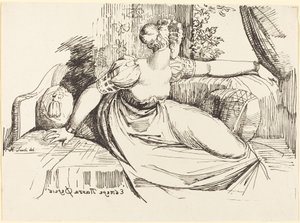Egy nő ül az ablaknál alkotó: Johann Heinrich Füssli