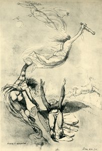 Halott hős istennőkkel, 1778, 1943. alkotó: Johann Heinrich Füssli