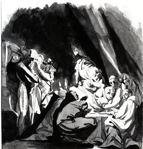 Beaufort bíboros halála, illusztráció Shakespeare VI. Henrik című művéből, 1772 (toll, tinta és mosás papíron) alkotó: Johann Heinrich Füssli