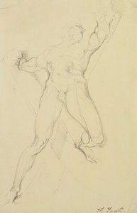 Hámán, Michelangelo után, alkotó: Johann Heinrich Füssli