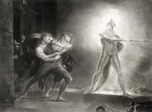 Hamlet, I. felvonás, IV. jelenet, William Shakespeare (1564-1616), vésette Robert Thew (1758-1802) alkotó: Johann Heinrich Füssli