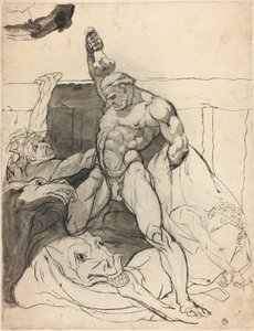 Herkules megöli Diomédész kancáit alkotó: Johann Heinrich Füssli