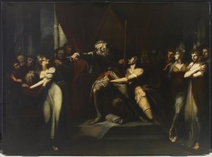 Lear száműzi Cordeliát, 1784-90 körül alkotó: Johann Heinrich Füssli