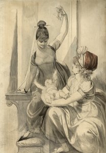 Anya és családja a vidéken, 1806-1807 alkotó: Johann Heinrich Füssli
