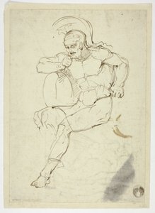 Ülő harcos (recto); lépegető harcos (verso)