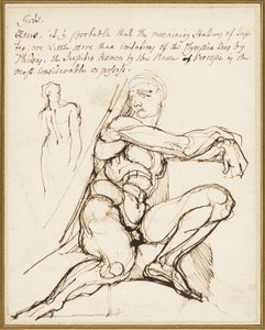 Ignudo tanulmánya a római Sixtus-kápolnában (recto); A római kápolnában Jeremiás próféta jobb felső sarkában ülő Ignudo parafrázisa (fordítva) alkotó: Johann Heinrich Füssli