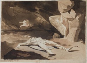 Thetis gyászolja Akhilleusz testét alkotó: Johann Heinrich Füssli