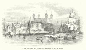 A londoni Tower (metszet) alkotó: Henry George (after) Hine