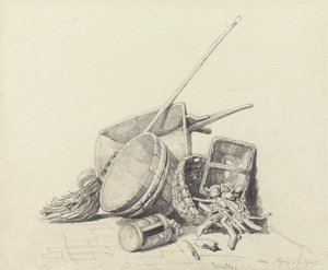 Csendélet talicskával és kosarakkal, 1840. április 27