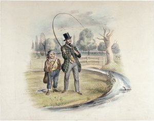 Sügérhorgászat, Teddington, hat képből álló „Angling” (kézzel színezett litó) sorozatból
