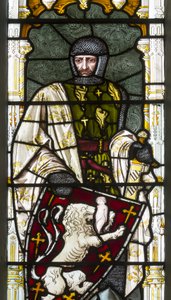 Cambridge, Trinity College, Heaton Butler & Bayne, Henry Holiday, Simon de Montfort, 1870, Carl Almquist átdolgozása. alkotó: Henry Holiday