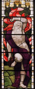 Evesham, All Saints, James Powell & Sons, Henry Holiday, Moses, 1882 alkotó: Henry Holiday