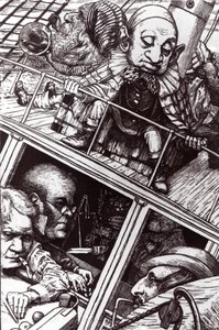 „Teljesen elfelejtette a nevét”, illusztráció Lewis Carroll (1832-98) „The Hunting of the Snark” c. 1896-ból (metszet) (f/w fotó) alkotó: Henry Holiday