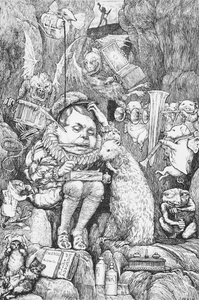 Illusztráció: Lewis Carroll (1832-98) London, 1876 "The Hunting of the Snark"