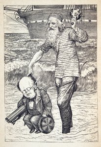 Minden ember támogatása az árapály tetején, a The Hunting of the Snark, An Agony in Eight Fits, Lewis Carroll, pub. 1876 alkotó: Henry Holiday