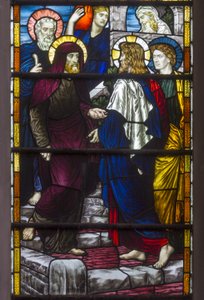 Westminster, St Margaret, James Powell & Sons, Henry Holiday, Christ Leaving the House Of Mary & Martha, 1883 alkotó: Henry Holiday