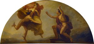 Epimetheus Pandorát fogadó, 1834 (olaj, mahagóni panel)