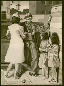 Egy veszekedés, 1935 körül (papíron lemosva) alkotó: Henry J. Hunt