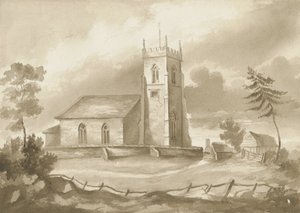 Codsall templom: szépia rajz, nd [1844]