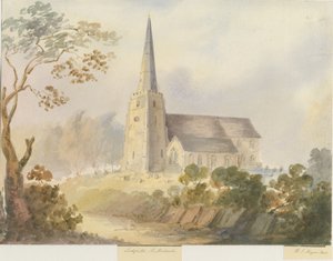 Lichfield - Szent Mihály templom: akvarell festészet