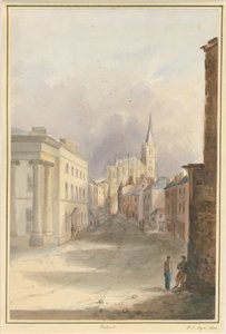 Walsall városa és temploma: vízfestmény, 1844