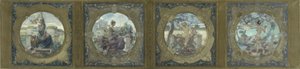 Vázlat a párizsi Hôtel de Ville-ben található Galerie Lobau számára: Les chants : Chants patriotiques, 1890 (olaj, vászon) alkotó: Henry Jean Louis Boureau