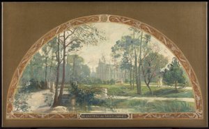 A Neuilly-sur-Seine-i városháza nagy lépcsőházának vázlata: Le château de Saint-James, 1908 és 1912 között (olaj, vászon) alkotó: Henry Jean Louis Boureau