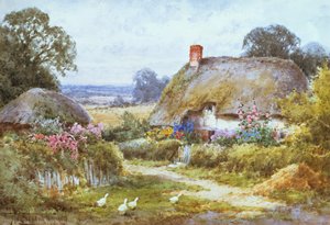 Házikó nyáron (akvarell)