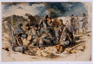 Éjszakai jelenet, Szevasztopol, 1855 alkotó: Henry John Wilkinson
