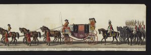 Része a panorámás kilátásnak Arthur, Wellington hercege teljes temetési menetéről (színes akvatinta)