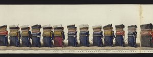 Része a panorámás kilátásnak Arthur, Wellington hercege teljes temetési menetéről (színes akvatinta)
