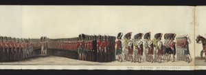 Része a panorámás kilátásnak Arthur, Wellington hercege teljes temetési menetéről (színes akvatinta)